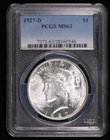 1927 D Peace Silver Dollar PCGS MS-63