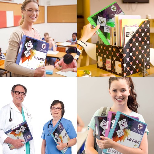 3 Ring Binders 1 Inch,Clear View Binder with 2 Pockets, Holds 225 Sheets 8.5x... - Bild 6 von 7