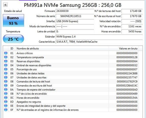 Disque Dur SSD NVME M.2 SAMSUNG MZ-9LQ256C 256GB Original - Imagen 2 de 2