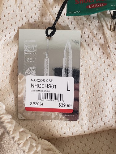 Pantaloncini Narcos X Shoe Palace Chapo El Patron Pablo Escobar taglia Large - Foto 11 di 13
