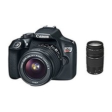 Canon EOS Rebel T6 Digital SLR Camera 18-55mm and 75-300mm Dual Lens Bundle