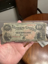 1869 $10 US Legal Tender Rainbow Note Fr.96 Allison/Spinner See Photos
