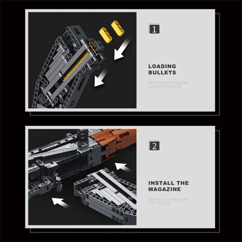 AK47 Assault Rifle Model Building Blocks Shootable Military Toy Bricks For Kids - Picture 5 of 8