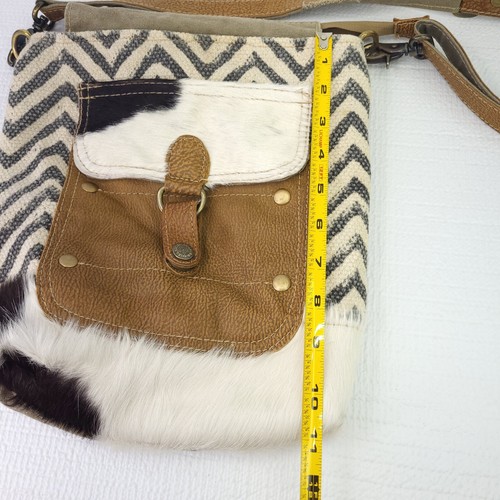 Myra Approach Crossbody Bag Upcycle Small Shoulder Carry Western Patchwork Purse - Picture 10 of 12