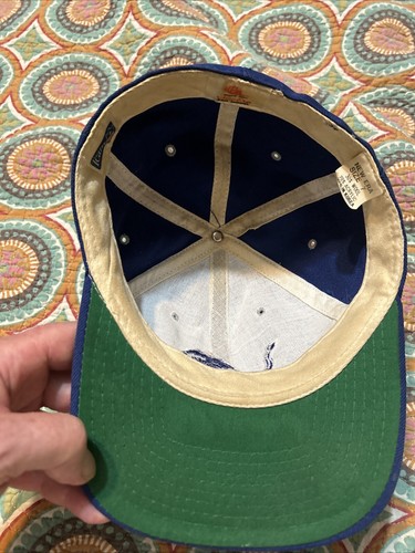 Vintage New Era Detroit Lions NFL Wool Hat Script Logo Wool Size 7 Blue - Picture 10 of 13