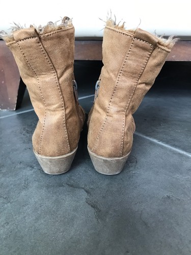 STEVIES Stiefel Mädchen Größe 1 braun Keilabsatz flauschig gefüttert - Bild 5 von 9