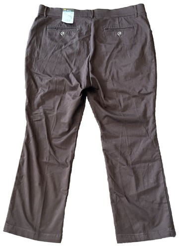 Lee Pants Women's Plus 18 Petite Trouser Wide Leg Brown Flex Motion Straight Leg - Picture 4 of 15