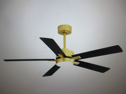 Breezary Charlie 52 in. LED Indoor Gold Ceiling Fans with Light & Remote - Picture 1 of 5