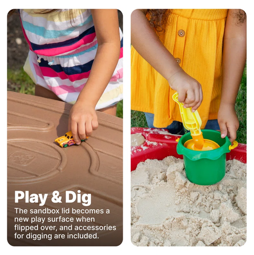 Step2 Plastic Naturally Playful Kids Outdoor Sand Table with Cover - Picture 11 of 11