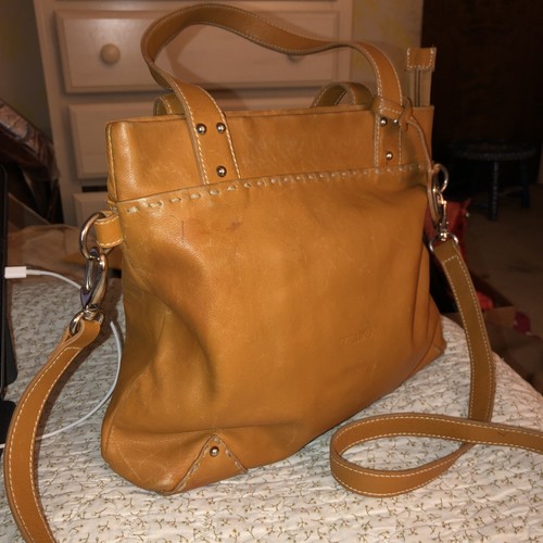 Tosca Blu Cognac Brown Double Handle Handbag Convertible Crossbody Tote (I) - Picture 3 of 10