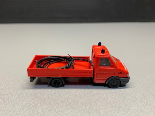Iveco Daily vigili del fuoco carro pianale aperto camion truck Busch H0 1:87 - Foto 8 di 12
