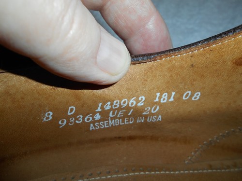 Vintage Florsheim Imperial Brown Pebbled Medallion Brogue Gimping Wingtip USA 8D - Picture 8 of 9
