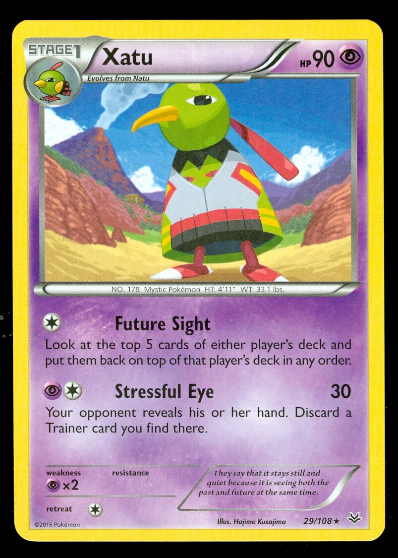 Pokemon XATU 29/108 - XY Roaring Skies RARE - - MINT