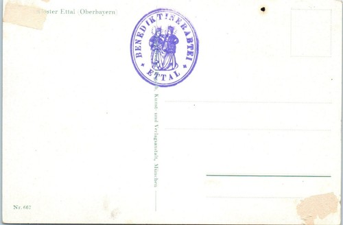 Ettal Monastery, Ettal, Bavaria, Germany Postcard - Picture 2 of 2