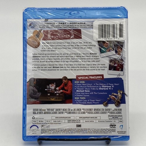 Paper Heart Blu-Ray 2-Disc Special Edition 2009 Charlyne Yi Michael Cera New - Imagen 2 de 3
