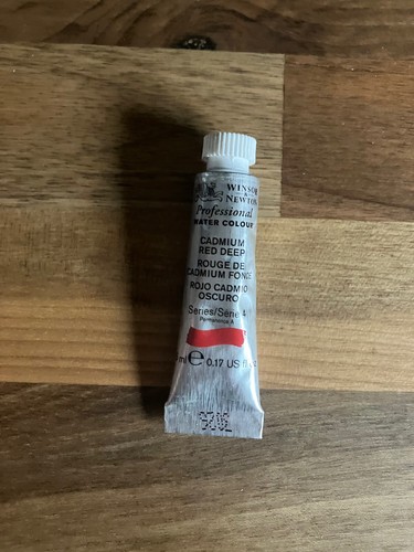 Pintura Acuarela Profesional Winsor & Newton Rojo Cadmio Profundo 5ml Serie 4 - Imagen 1 de 3