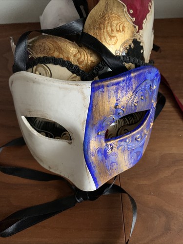 Handmade Venetian Masks Set Of 12 - Picture 4 of 12