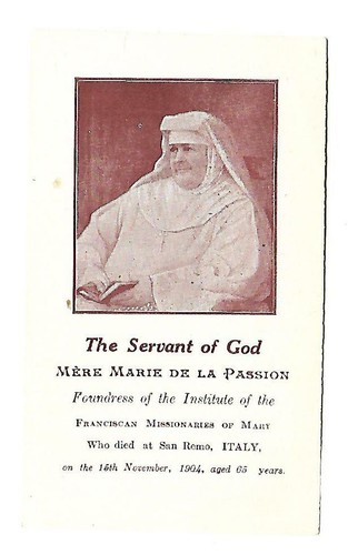 1904 MOTHER MARY OF PASSION DIED IN 1904 HOLY CARD PRINT IN CANADA - Bild 1 von 2