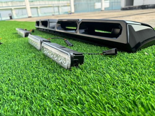 Fits For LC76 2024 2025 Glossy Black Roof Spoiler Lamp LED Light Bar - Picture 9 of 16