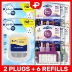 Febreze 3Volution Air Freshener 2 Plug In Devices & 6 Perfect Scents Refills