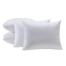4 Pack Waterproof Feather Proof Pillow Protectors with Zipper on Long Side Qu...