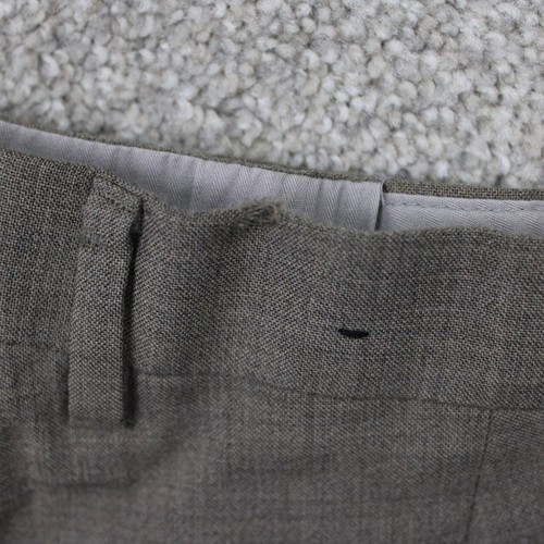 Banana Republic Dress Pants Mens 31x26 Gray Tailored Slim Fit Wool Flat Front - Picture 9 of 17