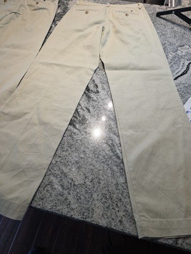 Lot of 2 Polo Ralph Lauren Pants Boys Beige Khaki Flat Front Cotton Size 16 E1 - Picture 5 of 14