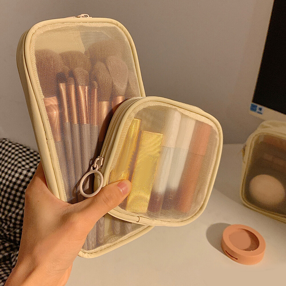 Bolsas De Maquillaje De Malla Bolsa De Cosméticos Bolsa De Cosméticos Con ”