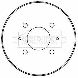 BORG /& BECK BBR7235 BRAKE DRUM fit M/'bishi Colt 06//04