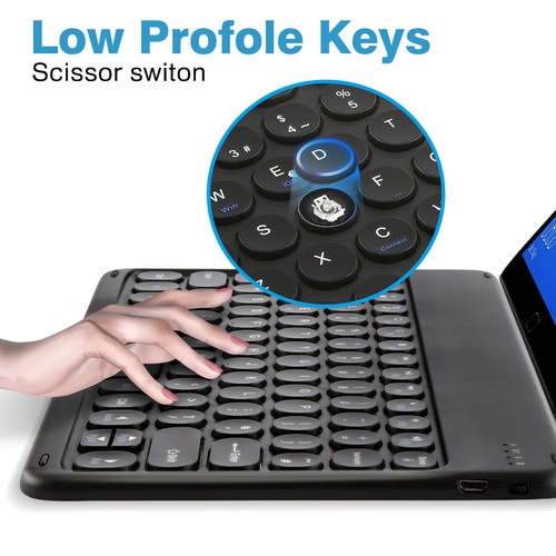 US Bluetooth Keyboard For iPad 10.2" 9.7" 9th/8th 7th/6th/5th Gen 2019 Air 1 2 3 - Picture 6 of 10