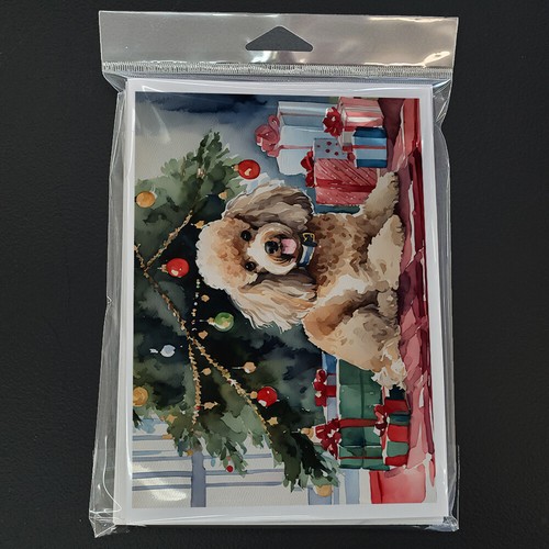 Poodle Cozy Christmas Greeting Cards and Envelopes Pack of 8 DAC2726GCA7P - Picture 3 of 3