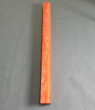 1 ORANGE JUMA GEM PEN BLANK  .750" x .750" x 6" STEM TURNING SQUARE
