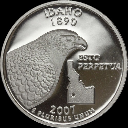2007 S Idaho State Quarter Gem PROOF Deep Cameo CN-Clad Coin - Picture 1 of 3