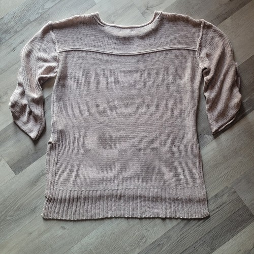 Easel Boutique Oversize lockerer Grobstrick Long Line HighLow neutral Pullover Medium - Bild 8 von 8