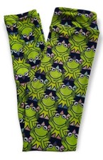 LuLaRoe Disney Kermit The Frog L/XL KIDS Leggings Muppets NWOT Discontinued