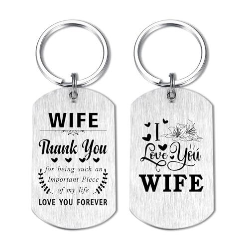 My Wife Gifts, Happy Birthday Wife Gifts, I Love My Wife Keychain, Best - Picture 1 of 6