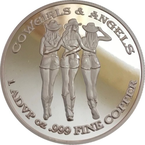 Justice (Shotgun) Cowgirls & Angels 1 oz .999 Pure Copper BU Round ~ SEHR SELTEN!! - Bild 6 von 6