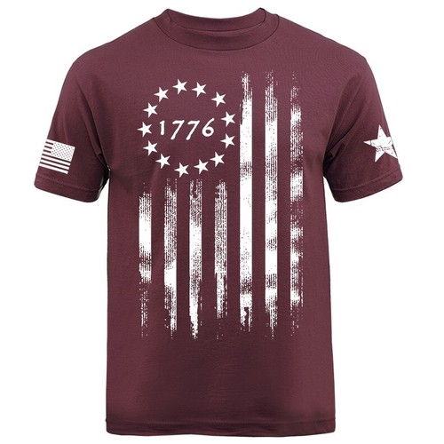 Große vertikale US-Flagge American Pride Patriot patriotisch USA T-Shirt - Bild 4 von 17