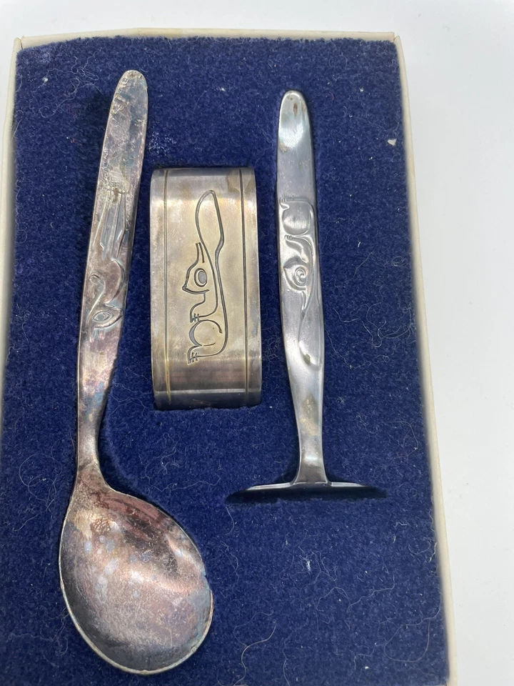 Primer juego de cubiertos vintage para bebé Foto 2 de 4