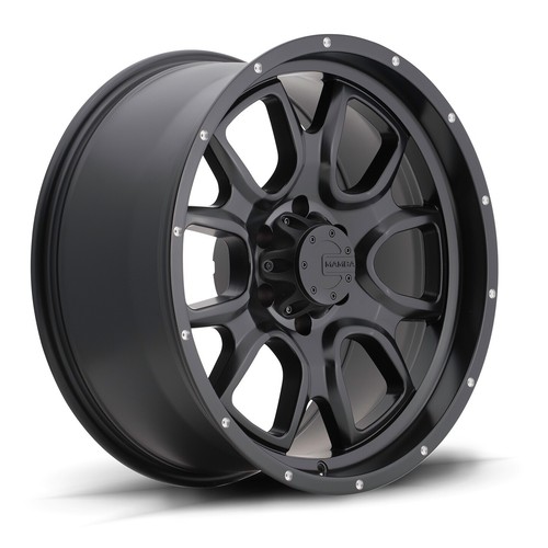 17x9 +0 Mamba M19 5x139.7 Matte Black W/ Drill Holes Wheels (Set of 4) - Picture 2 of 2