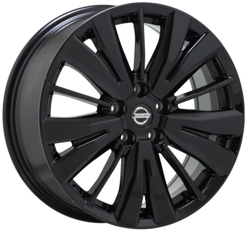 18" Nissan Pathfinder Gloss Black wheels rims Factory OEM set 4 62742 - Picture 2 of 8