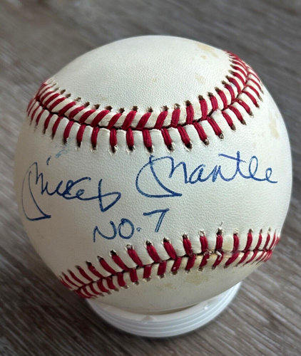 1985-89 Mickey Mantle NY Yankees Signed & Inscribed No. 7 OAL Bobby Brown BB - Picture 3 of 10