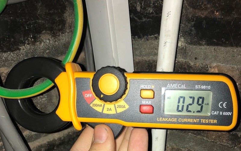 Mini AC Earth Leakage Current Clamp Meter Tester AMECaL ST9810 Equiv