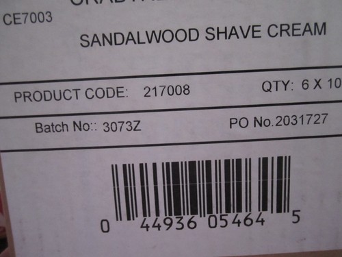 CRABTREE & EVELYN AROMATIC SANDALWOOD SHAVE SHAVING CREAM 3.5oz TUBE NEW OLD STO - Picture 4 of 4
