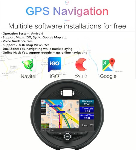 9'' Android 11 Stereo Radio GPS Navi For 2014-21 BMW Mini Cooper F55 F56 Carplay - Foto 19 di 21