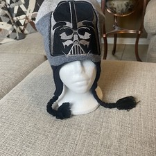 Kids Size M Dark Vader Gray Black Star Wars Beanie