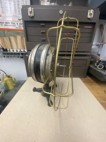 Jaula de ventilador con interruptor trasero de 12"" Emerson Meston Like 1897. Latón - Imagen 6 de 9