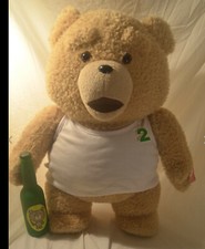 Ted 2 Talking Plush Ted In Undershirt , Tank Top  R  24  ,with Sound ,NEW 