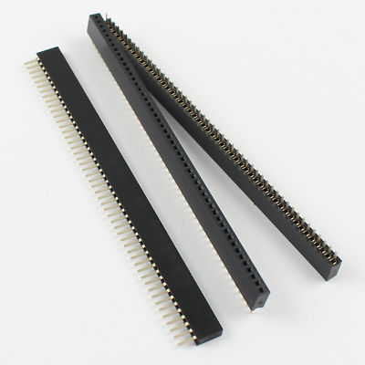 10Pcs Gold Plated Pitch 1.27mm Male 50 Pin Single Row Straight Pin Header Strip