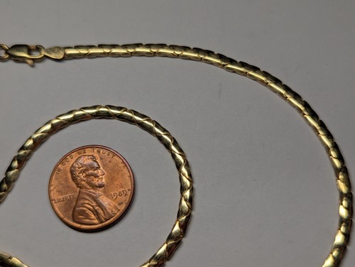 18" GOLD GEFÜLLTE HALSKETTE GEPUNZT & SIGNIERT LC - Bild 5 von 14